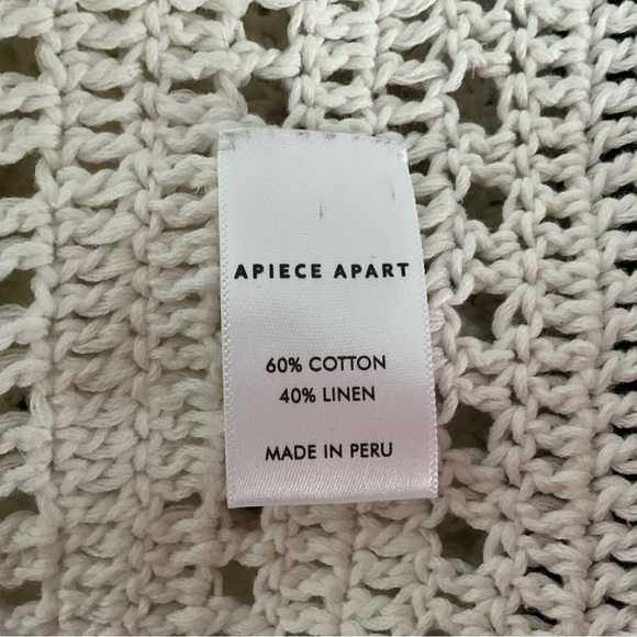 NWOT Apiece Apart New York Jute Cropped Crochet Limen-Blend Top / Sweater - Picture 6 of 7